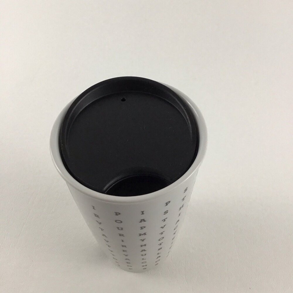 Starbucks Coffee Cup 2016 Ceramic Tumbler Mug 12 fl oz Word Search Puzzle Double - Picture 3 of 7